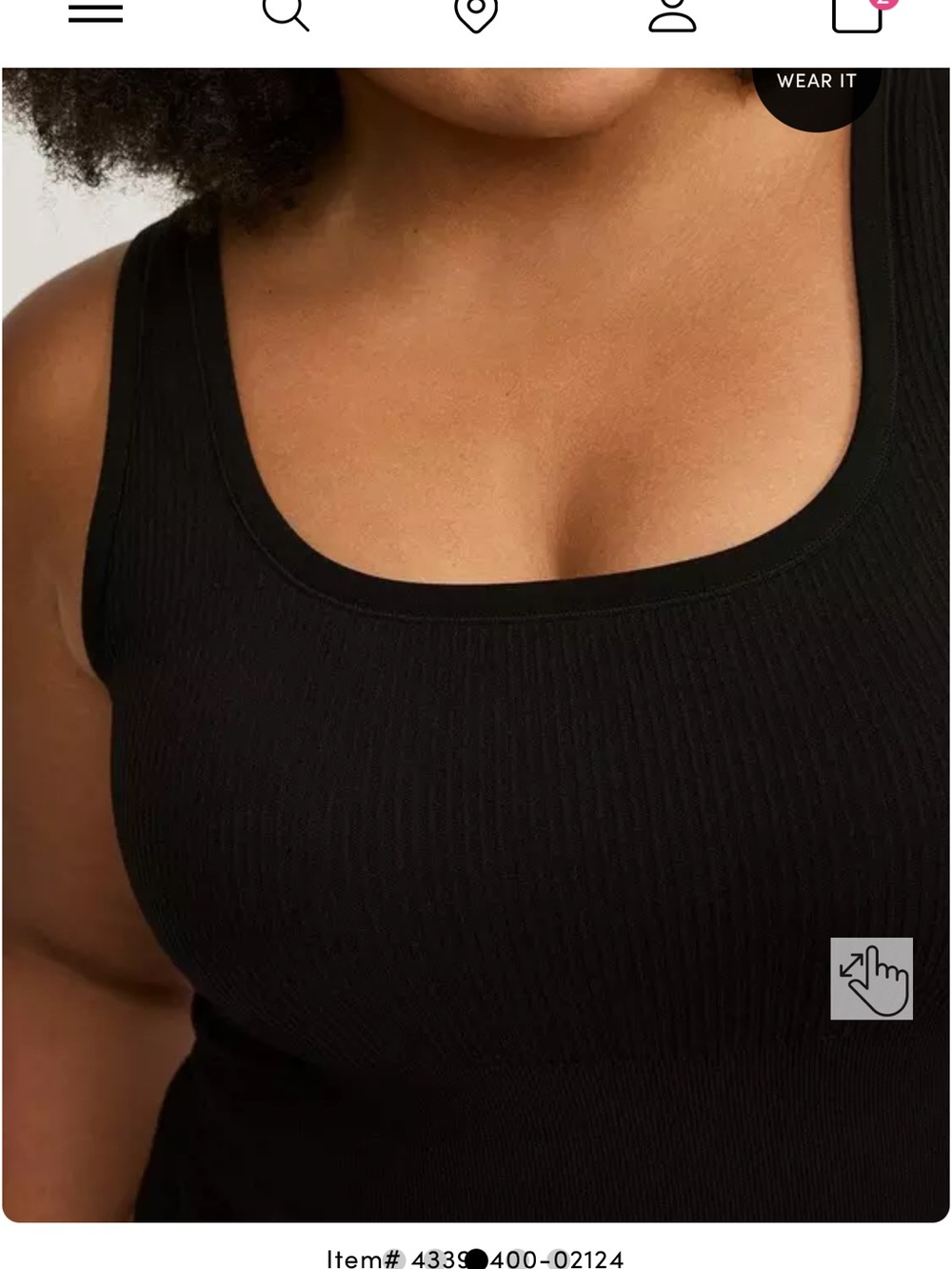 NWOT Torrid Size 4 Lightly Lined Seamless Rib Square Neck Bodysuit - Black - Picture 4 of 9